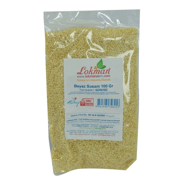 Susam Beyaz 100 Gr Paket - Resim 2