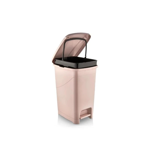 Omnipazar SRL-3028 Slim Pedallı İç Kovalı Plastik Çöp Kovası 15 Litre Pembe ürün görseli 1