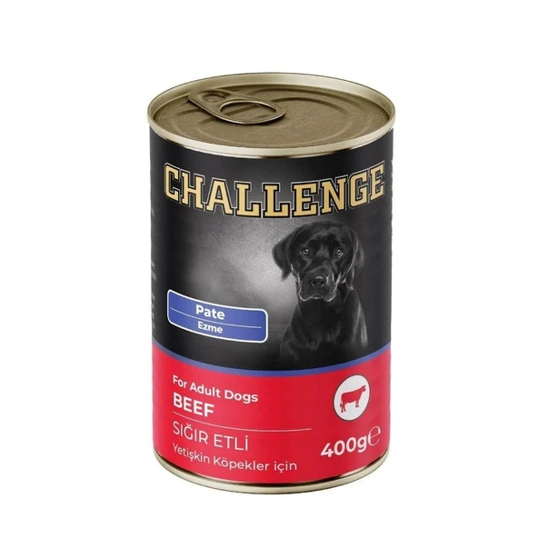 Challenge Pate Sığır Etli 400 gr Yetişkin Konserve Köpek Maması ürün görseli 1