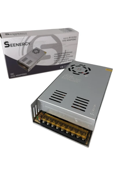 SEENERGY 12 Volt 30 Amper Fanlı CCTV Güvenlik Kamerası ve  Led Sistemleri Trafosu ( Fanlı Soğutma ) ürün görseli 1