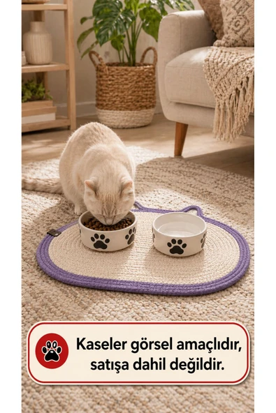 Kedi ve Köpek Mama ve Su Kabı Paspası ürün görseli 1