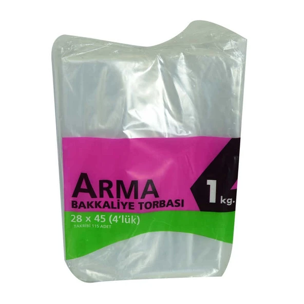 Naylon Torba Arma Şeffaf Bakkaliye Kuruyemiş Şeker Torbası 28x45 (4 lük ) Takribi 115 Adet 1000 Gr ürün görseli 1