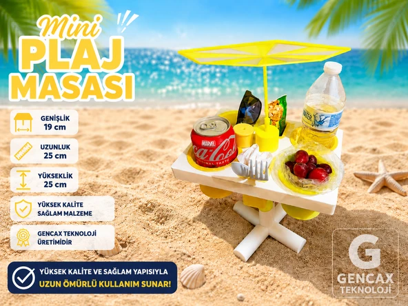 Plaj Masası Modüler Şemsiyeli Piknik ve Kamp Masası ürün görseli 1