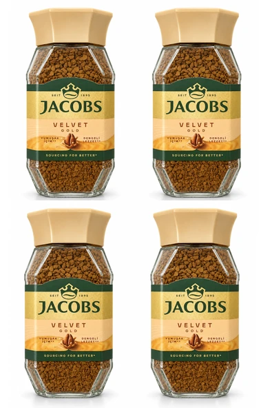 Jacobs Velvet Gold 100 gr Çözünebilir Kahve x 4 Adet ürün görseli 1