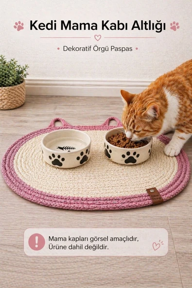 Kedi ve Köpek Mama ve Su Kabı Paspası ürün görseli 1