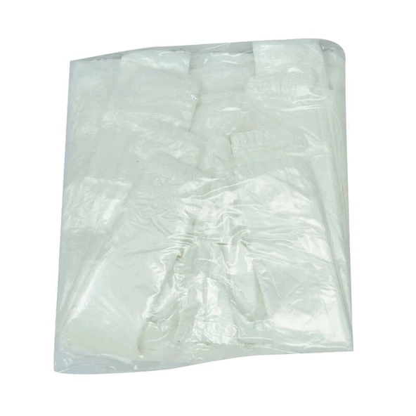 Ekonomik Mini Boy Atlet Hışır Poşet 30X20 Cm İnce Beyaz 250 Adet 1 Paket ürün görseli 1