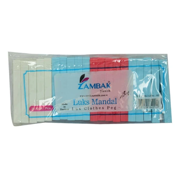 Plastik Lüks Çamaşır Mandalı Karışık Renk Kod-103 ürün görseli 1