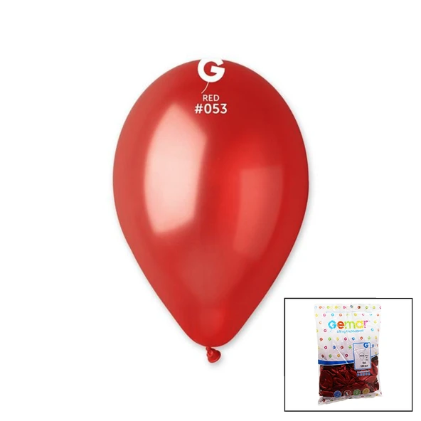 GM-110-53 METALİK - KIRMIZI BALON 11'' - 28CM - 100 PARÇA (5250) ürün görseli 1