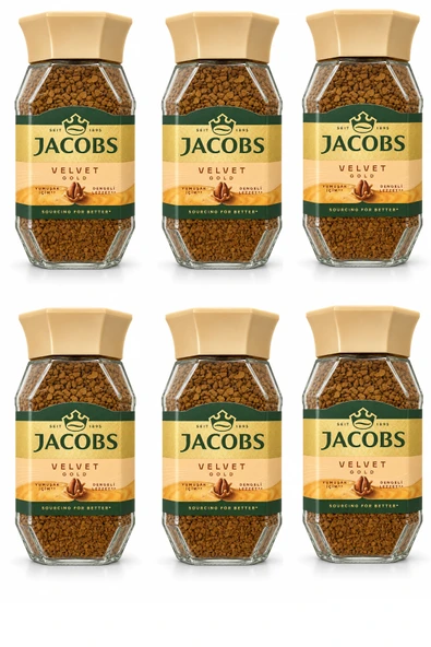 Jacobs Velvet Gold 100 gr Çözünebilir Kahve x 6 Adet ürün görseli 1