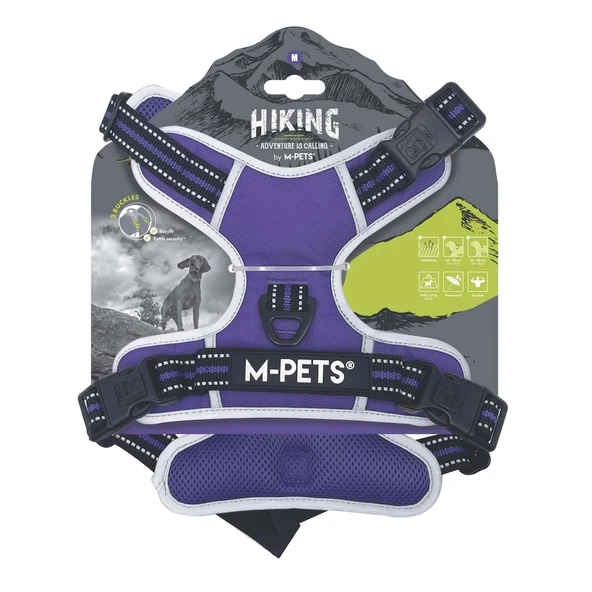 M-Pets Hıkıng Reflektörlü Soft Sırt Tasması Purple S ürün görseli 1