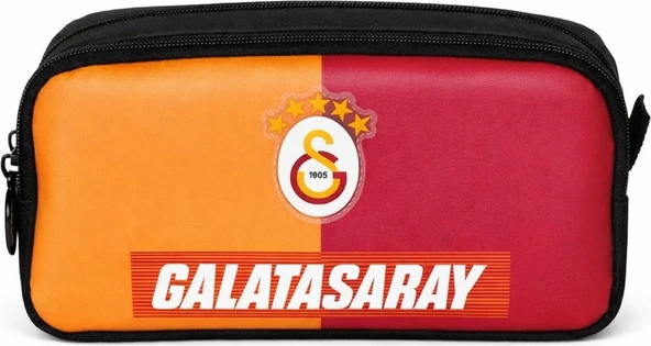 Lisanslı Çift Bölmeli Parçalı Desen Kalemlik - Rubber Logolu Su Itici Kumaşlı Kalem Kutusu ürün görseli 1