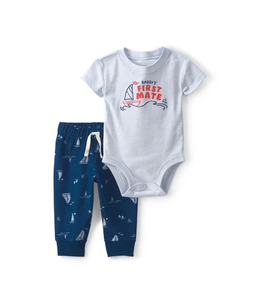 Carters Erkek Bebek Body Pantolon Set 1V070210 Mavi ürün görseli 1