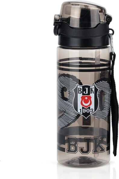Lisanslı 500ML Pipetli Kilitli Kapaklı Siyah Matara - Orijinal Bjk Taraftar Suluk ürün görseli 1