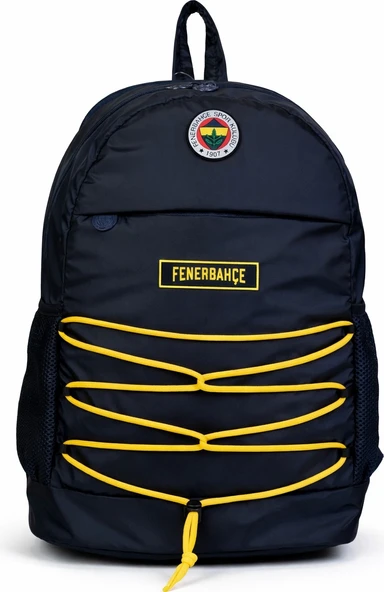 Fenerbahçe Lisanslı Ipli Sırt Çantası - 3 Bölmeli Laptop Gözlü Sarı Lacivert Okul Çantası ürün görseli 1