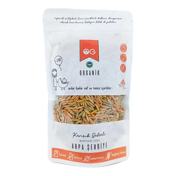 OG Natural Organik Karışık Sebzeli Bakliyat Unlu Arpa Şehriye 250 Gr ürün görseli 1