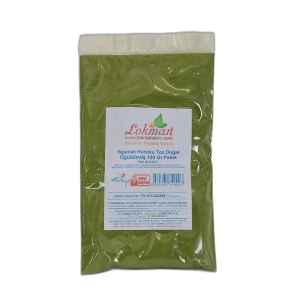 Ispanak Kurusu Toz Doğal Öğütülmüş 100 Gr Paket ürün görseli 1