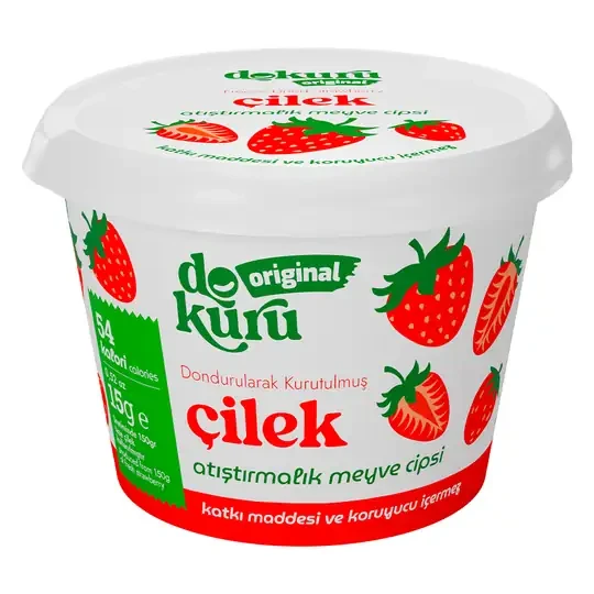 Dokuru Original Çilek Atıştırmalık Meyve Cipsi 15gr ürün görseli 1