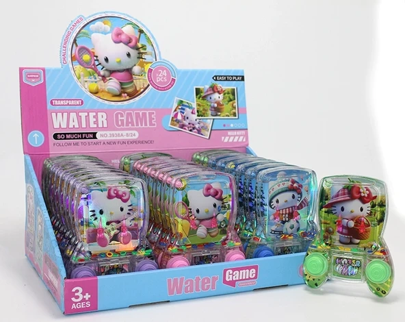Hello Kitty Baskılı Sulu Oyun - Şeffaf Gövdeli Konsol Tasarımlı Su Oyunu Alk4002 ürün görseli 1