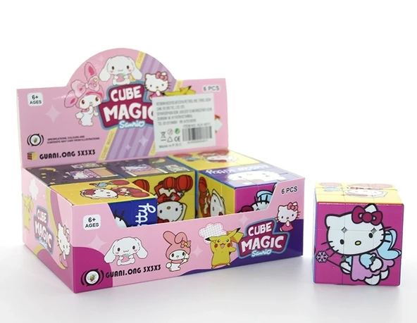 Hello Kitty Baskılı Zeka Küpü - Karakter Tasarımlı Küp Oyuncak Alk4011 ürün görseli 1