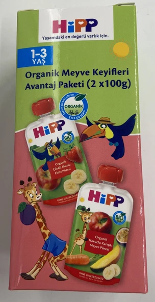 Hipp Organik Meyve Keyifleri Avantaj Paketi 2x100 Gr Pembe ürün görseli 1