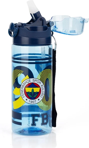 Lisanslı 500ML Pipetli Kilitli Kapaklı Mavi Su Matarası - Orijinal Fb Taraftar Suluk ürün görseli 1