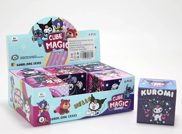 Kuromi Baskılı Zeka Küpü - Karakter Tasarımlı Küp Oyuncak Alk4009 ürün görseli 1