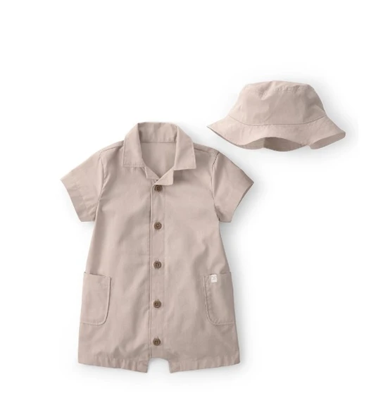 Carters Erkek Bebek Kısa Tulum 1U590910 Bej ürün görseli 1