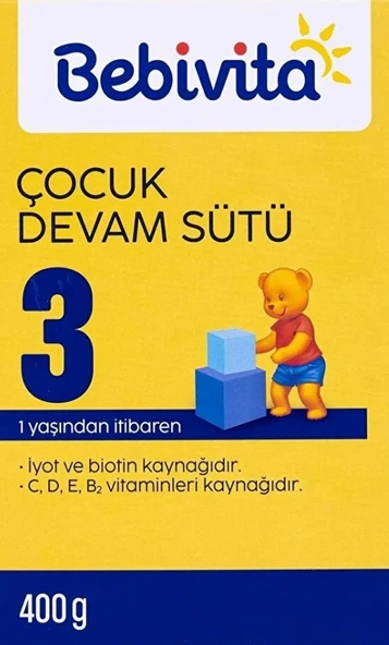 Bebivita Bebek Devam Sütü 3 400 Gr - Resim 3