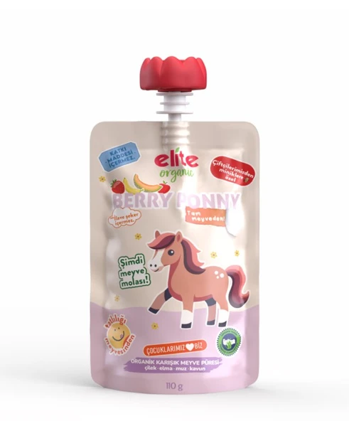 OG Natural Berry Pony Organik Karışık Meyve Püresi 110gr ürün görseli 1