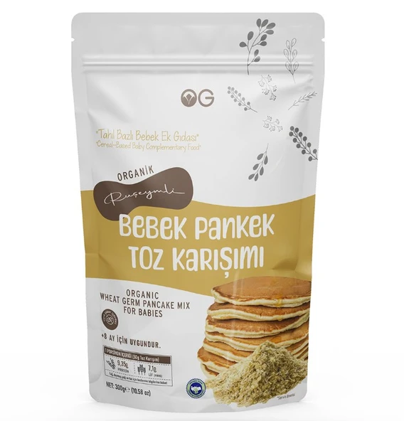 OG Natural Organik Ruşeymli Bebek Pankek Toz Karışımı 300 Gr ürün görseli 1