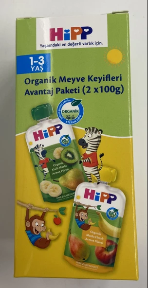 Hipp Organik Meyve Keyifleri Avantaj Paketi 2x100 Gr Sarı ürün görseli 1