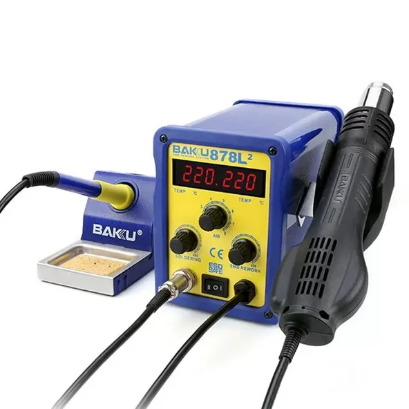 Baku Bk-878L2 Digital Isı Ayarlı-Üflemeli Havya ürün görseli 1