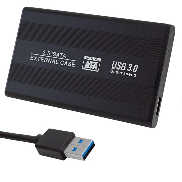 Powermaster PM-13948 Siyah 2.5" USB 3.0 Sata HDD Destekli Taşınabilir Harddisk Kutusu ürün görseli 1