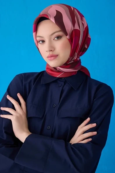 Saf Twill İpek Eşarp 4108D-88 ürün görseli 1