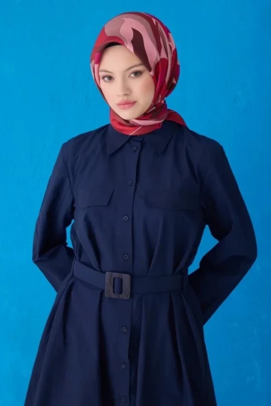 Saf Twill İpek Eşarp 4108D-88 - Resim 2