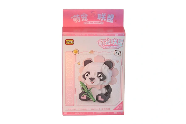 LZ-8803 OTURAN SEVİMLİ ÇİÇEK PANDA 350 PARÇA BLOCK OYUNCAK ürün görseli 1