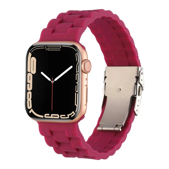 Apple Watch 7 45mm KRD-72 Silikon Kordon - Resim 2