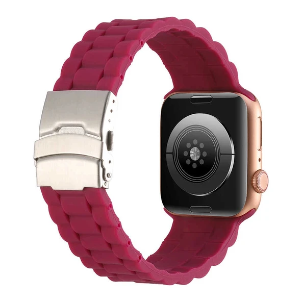 Apple Watch 7 45mm KRD-72 Silikon Kordon - Resim 4