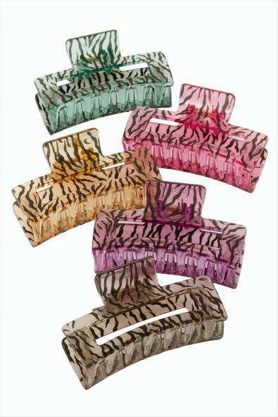 Zebra Desenli Dikdörtgen Mandal Toka 8 cm ürün görseli 1