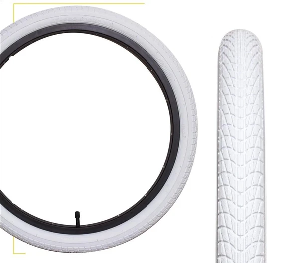 RAPTOR Beyaz Dış Lastik 20X1.95 (Desen-P1023) 20 Jant Beyaz Çocuk Bisikleti Dış Lastiği Düz Lastik ürün görseli 1