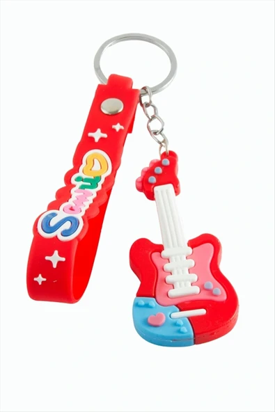 Gitar Silikon Anahtarlık - Resim 2