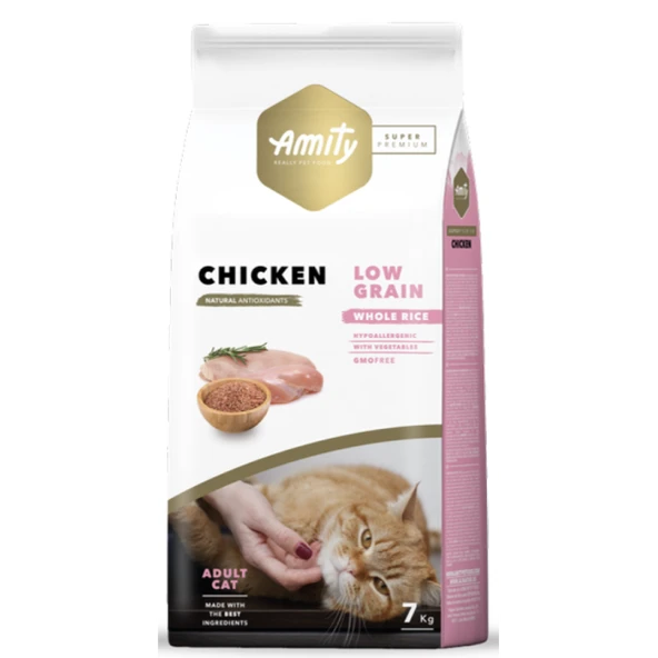 Amıty Süper Premium Low Düşük Tahıllı Tavuklu Kedi Maması 2 Kg ürün görseli 1