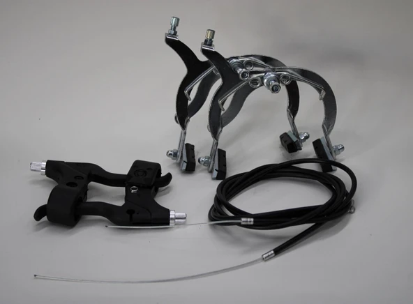 BİSİKLET MENGENE FREN TAKIMI BMX KROM KOMPLE SET ürün görseli 1