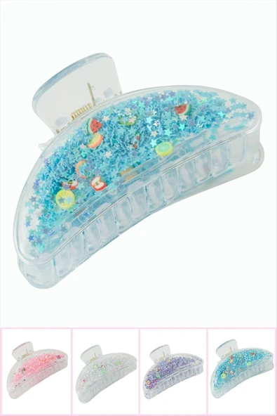 Yıldız Şeffaf Mandal Toka 8 cm ürün görseli 1