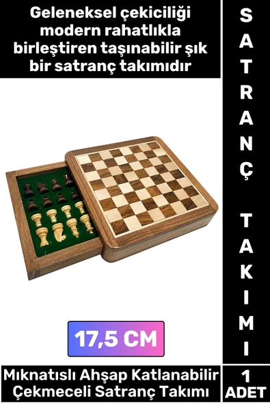#Satranç Özel Model Aile Ev Arkadaş Hediye Cafe Kamp Piknik Zeka Strateji Beceri Geliştirici Eğlenceli Taşınabilir Mıkna ürün görseli 1