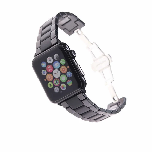 ​​​Apple Watch Ultra 49mm Kordon Mat Seramik Metal Strap Kayış ürün görseli 1