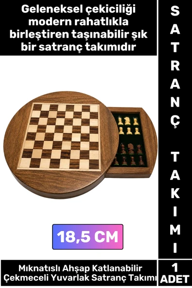 #Satranç Özel Model Aile Ev Arkadaş Hediye Cafe Kamp Piknik Zeka Strateji Beceri Geliştirici Eğlenceli Taşınabilir Mıkna ürün görseli 1