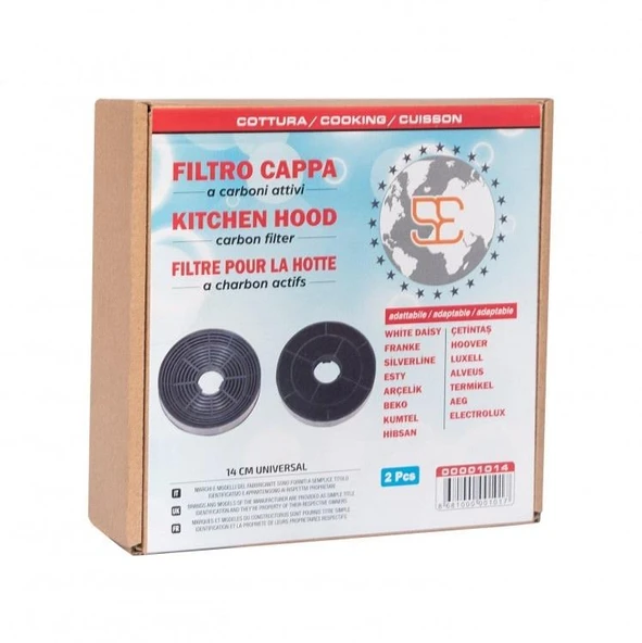 ASPİRATÖR KARBON FİLTRE (1004) 14cm ( 2 Lİ PAKET) ürün görseli 1
