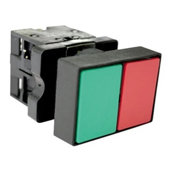 İKİZ BUTON - KIRMIZI/YEŞİL 1NO/1NC (XKB-İB-YK-11) ürün görseli 1