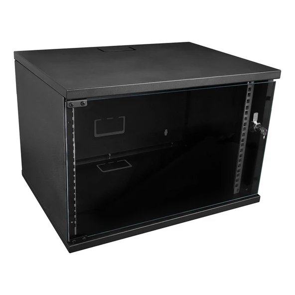 S-link SL-U12 Yeni Nesil 12U Soho Rack Kabin W 530mm D 400mm Siyah ürün görseli 1